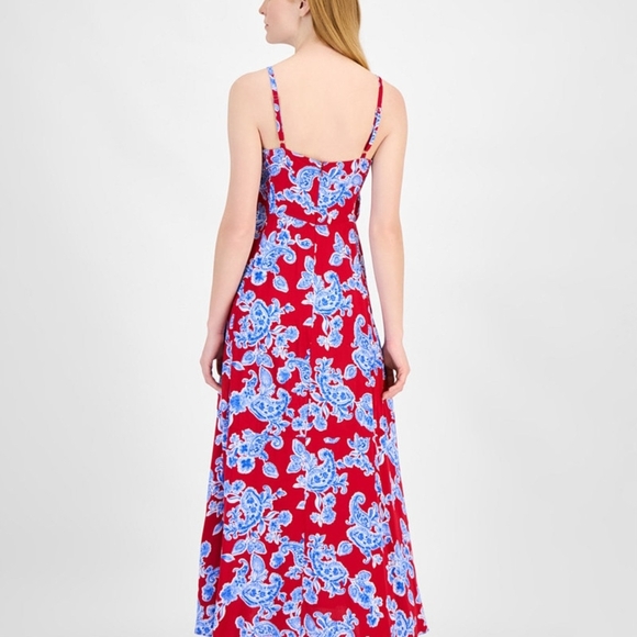 Tommy Hilfiger Red and Blue Floral Maxi Dress - Picture 2 of 4